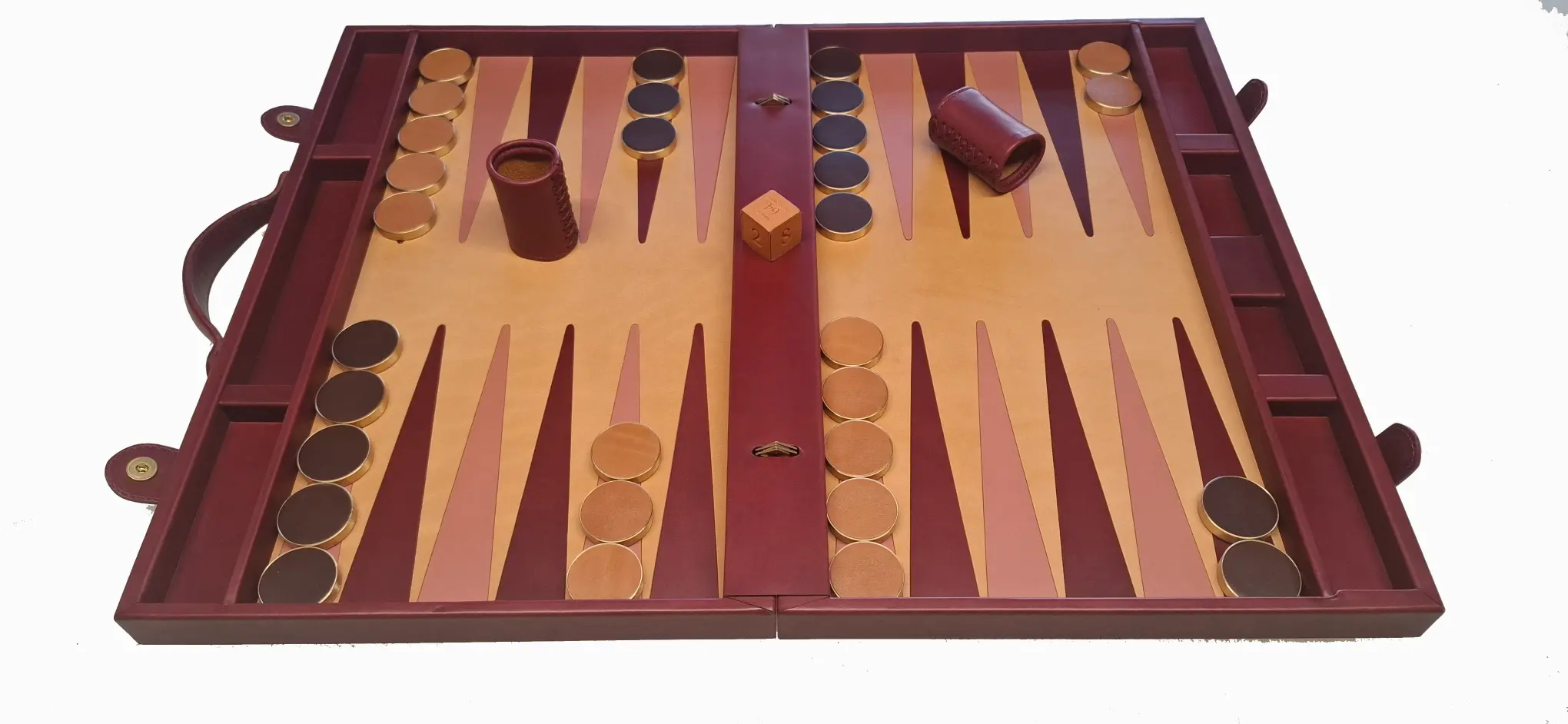 Backgammon - Bordeaux natural and old pink