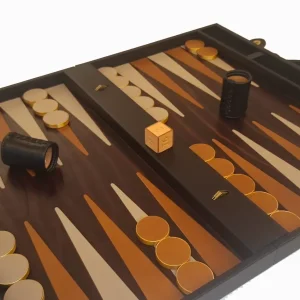 theartofbackgammon_black_mahogany_and_moss_grey_open_board_full_view